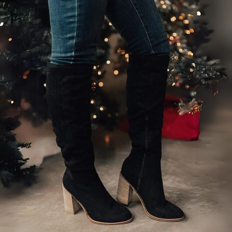 OCW Women Knee High Boots Winter Snow Comfortable Retro Styles OCWShoes