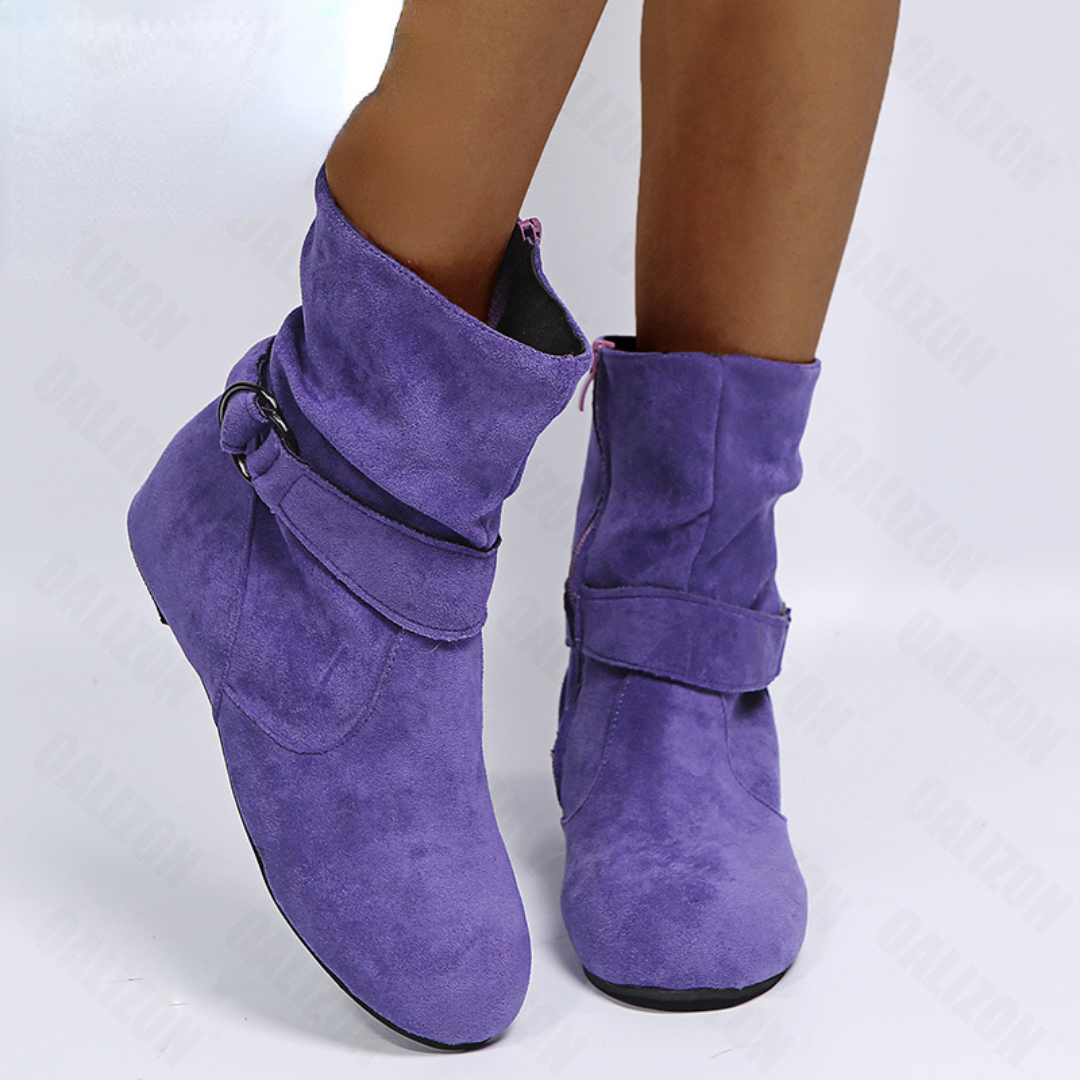 OCW Women Slouchy Boots Comfort Suede Non-slip Casual  Walking Winter Boots OCWShoes