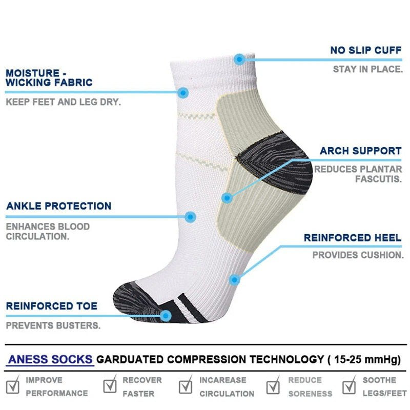 OCW Compression Sock For Women Breathable Anti-scratching Ankle Stockings OCWShoes