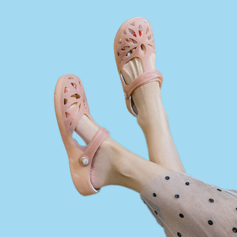 OCW Women Sandal Breathable Comfortable Soft Elastic Anti Slip Translucent Clog For Summer OCWShoes