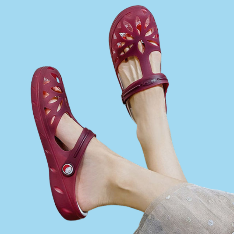 OCW Women Sandal Breathable Comfortable Soft Elastic Anti Slip Translucent Clog For Summer OCWShoes