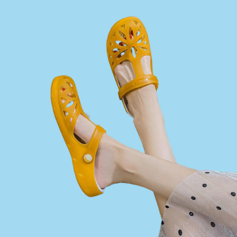 OCW Women Sandal Breathable Comfortable Soft Elastic Anti Slip Translucent Clog For Summer OCWShoes