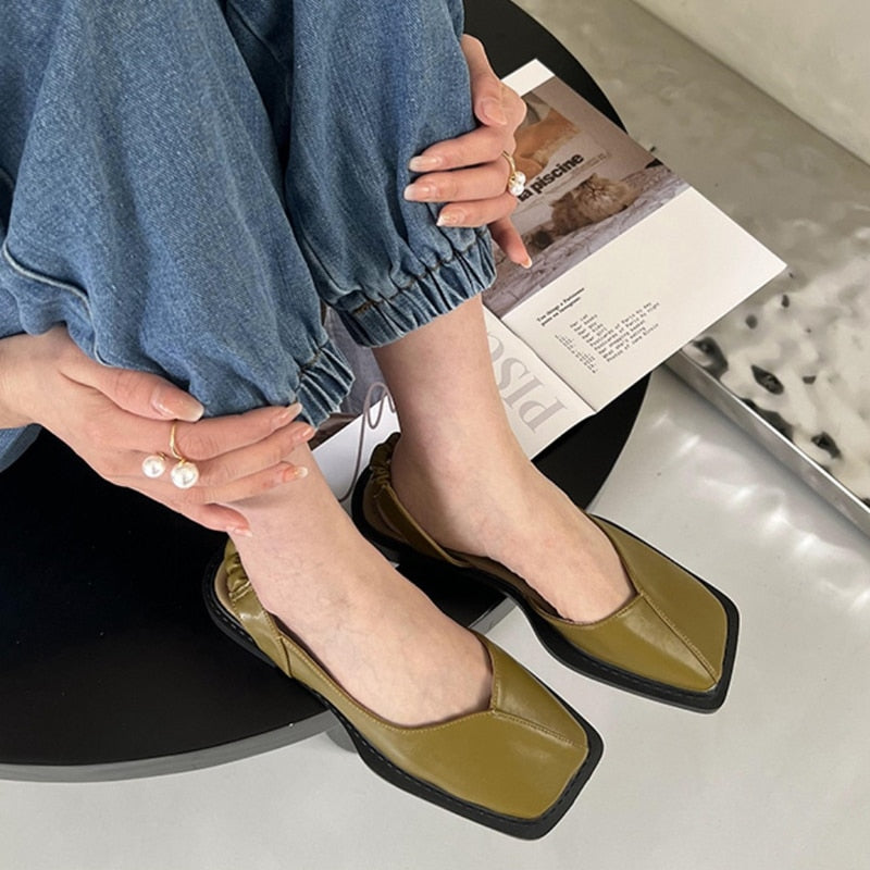 OCW Women Sandals Arch Support Elastic Flat Heel Elegant Sandals OCWShoes