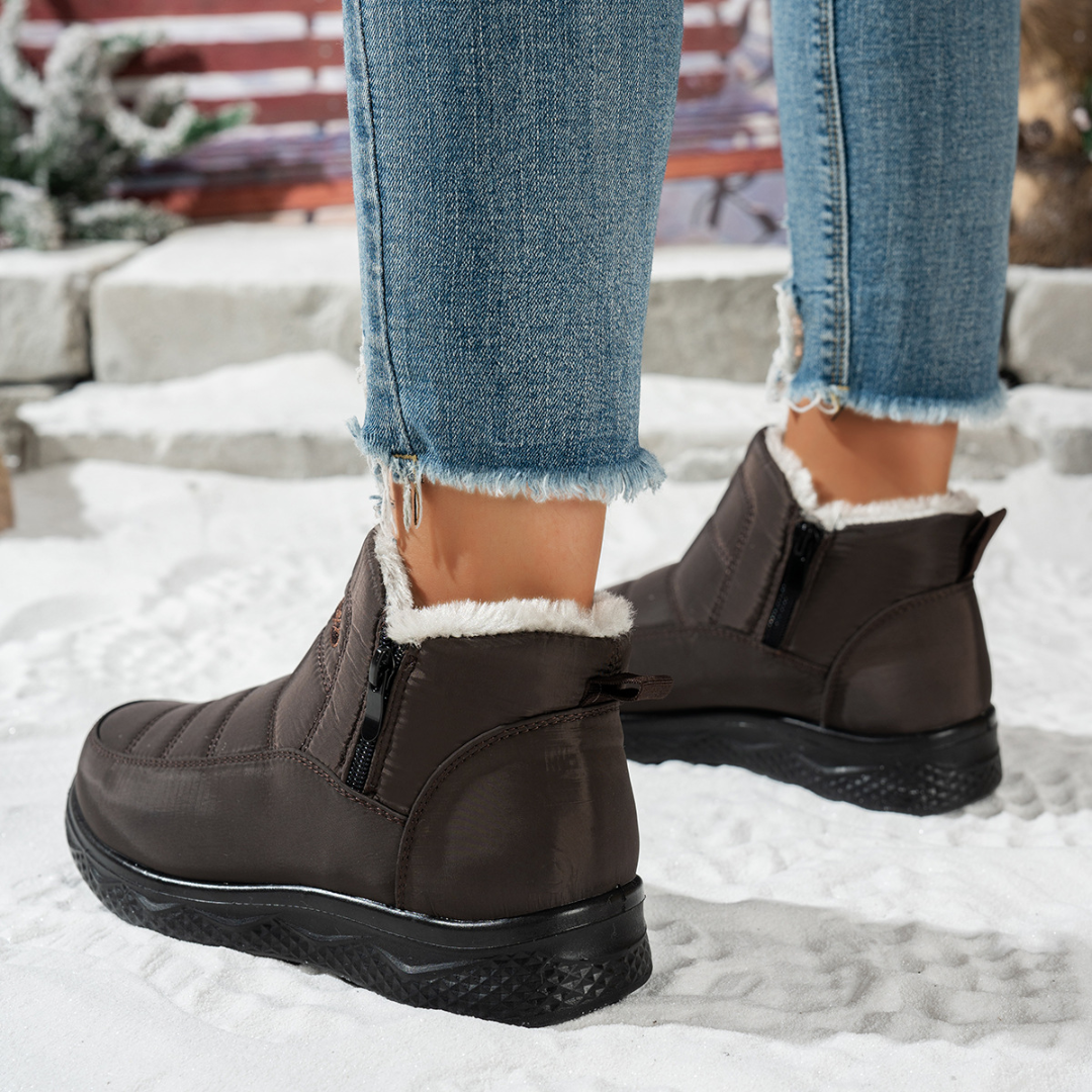 OCW Women Orthopedic Boots Waterproof Insulated Fur Comfortable Non-skid Ankle Snow Boots