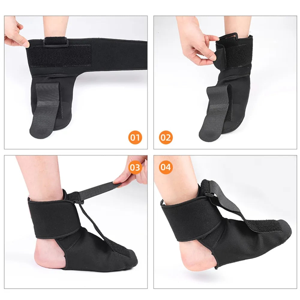 OCW Plantar Fasciitis Night Splint Soft Stretching Brace Compression Sleeve For Pain Support