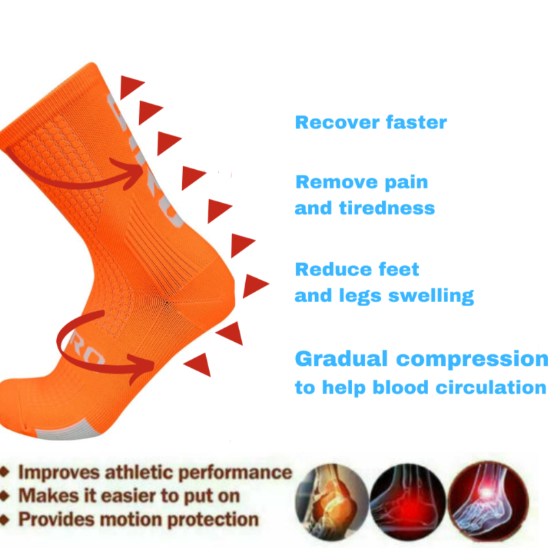 OCW Men Socks Breathable Lightweight Stretchable Athletic Compression Running Socks OCWShoes