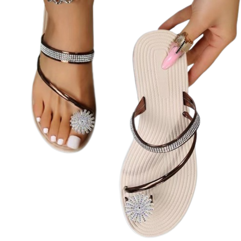 OCW Women Sandals Rhinestones Comfort Lightweight Chic Sandals OCWShoes