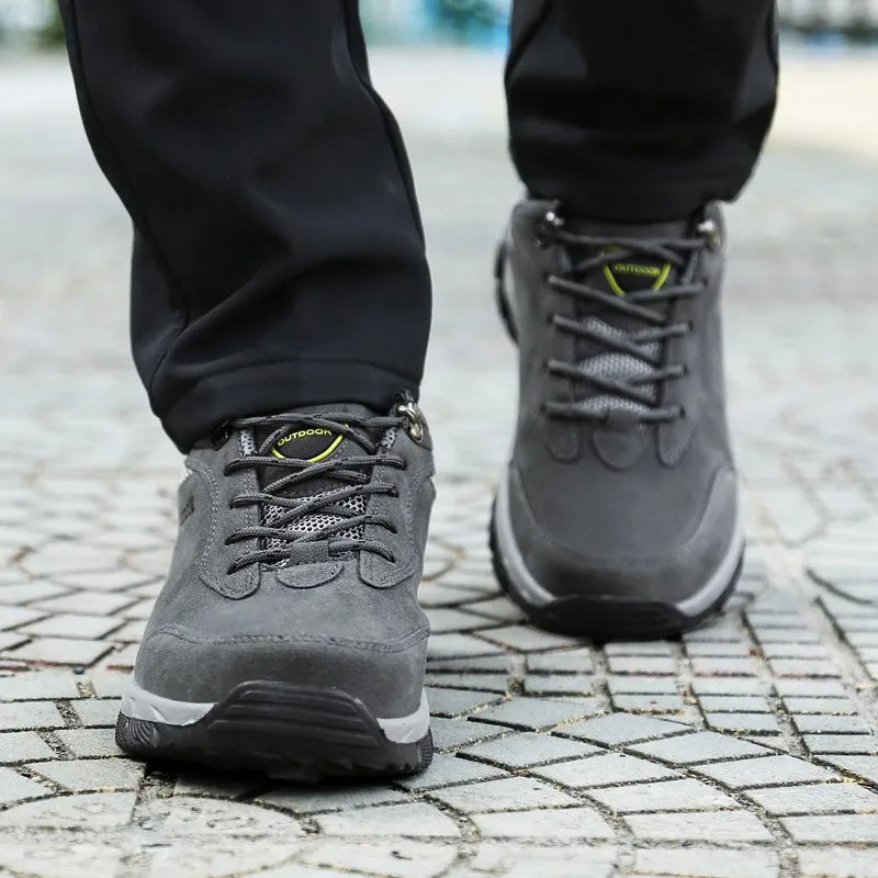 OCW Orthopedic Men Shoes Slip resistant Genuine Leather Soft Sole Comfortable Ankle Boots OCWShoes