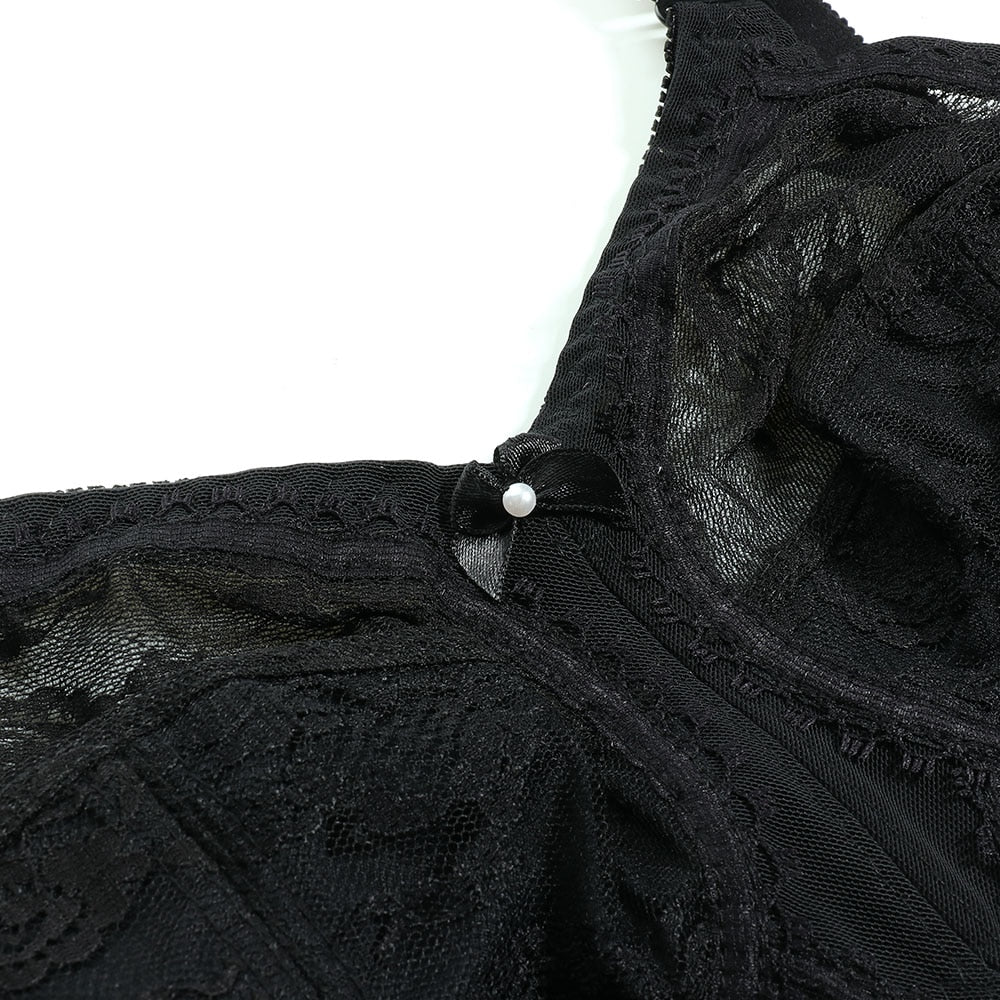 OCW Wireless Lace Bra Minimizer No Back Fat Plus Size