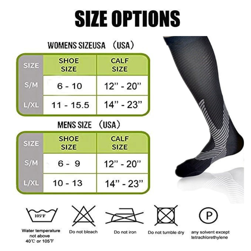 OCW Unisex Socks Arch Support Breathable Non Slip Cuff Reinforced Heel Compression Socks OCWShoes