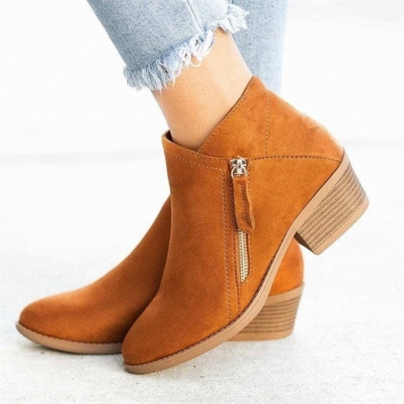 OCW Orthopedic Women Boots Arch Support Warm Suede Leather Ankle Boots OCWShoes