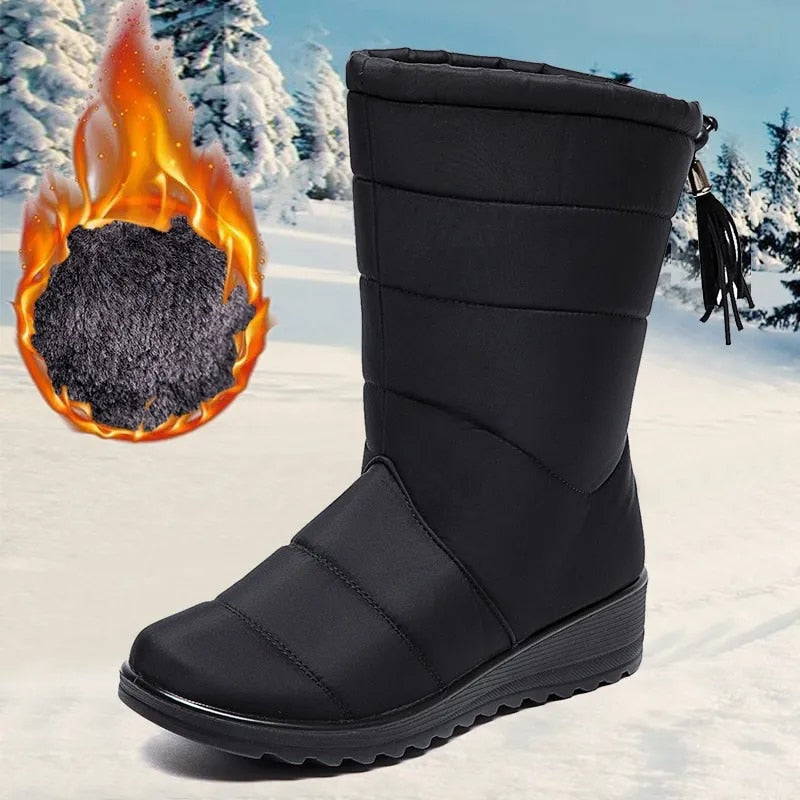 OCW Orthopedic Boots For Women Waterproof Warm Winter Snow Anti-Slip Fur Lined Boots OCWShoes
