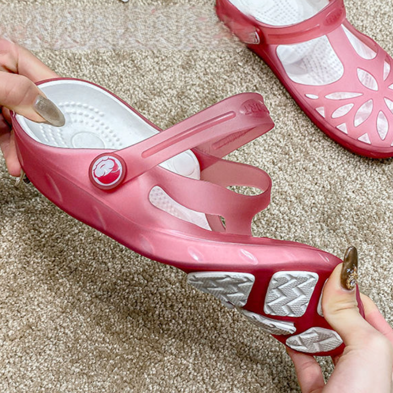OCW Women Sandal Breathable Comfortable Soft Elastic Anti Slip Translucent Clog For Summer OCWShoes