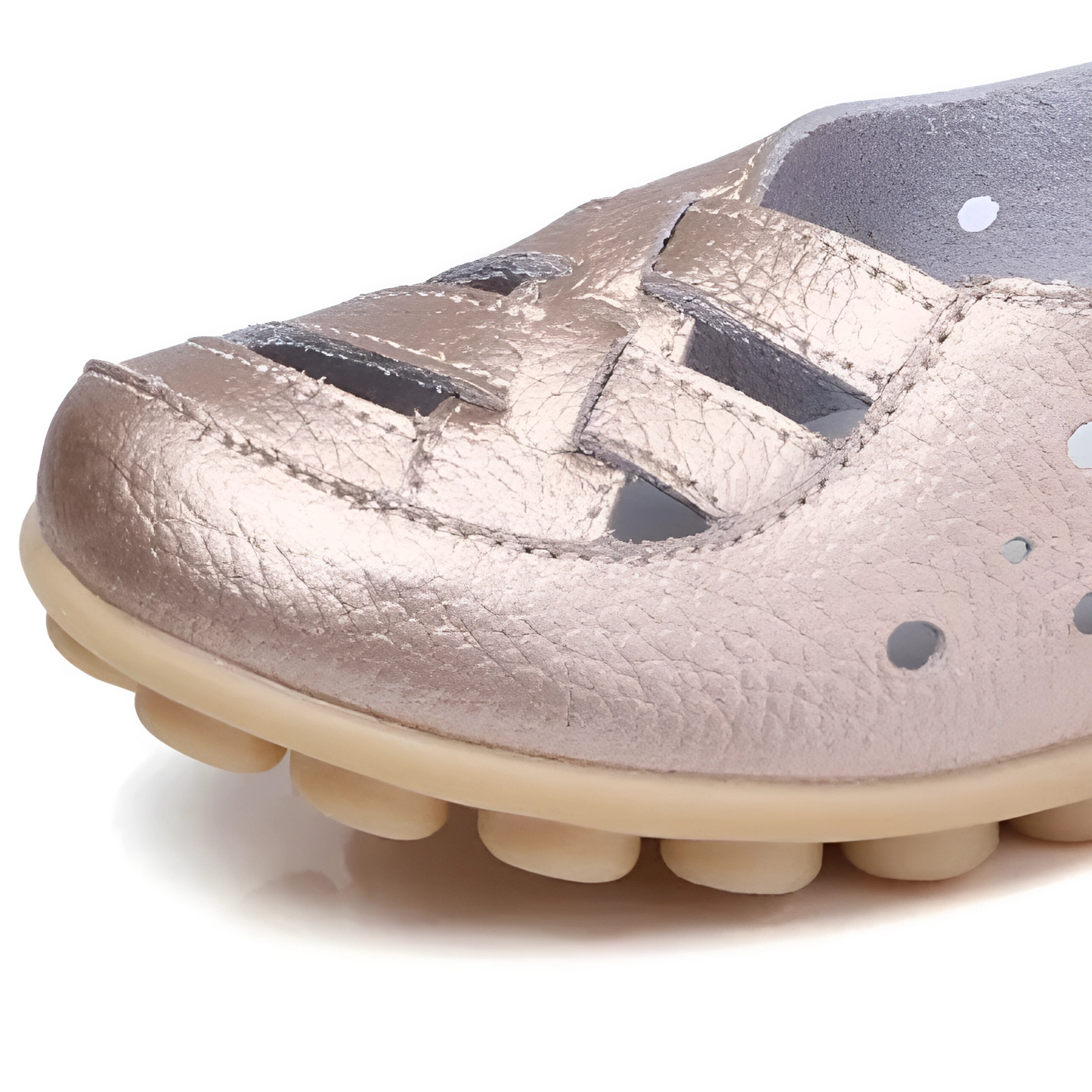 OCW Women Shoes Cut-out Leather Non-slip Flat Shoes OCWShoes