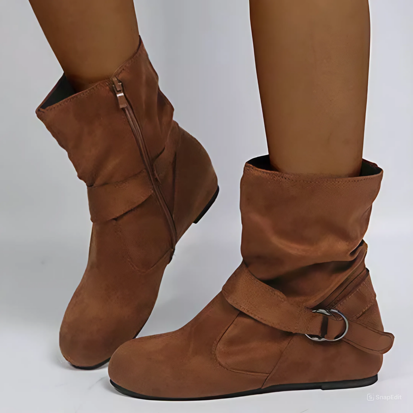 OCW Women Slouchy Boots Comfort Suede Non-slip Casual  Walking Winter Boots OCWShoes