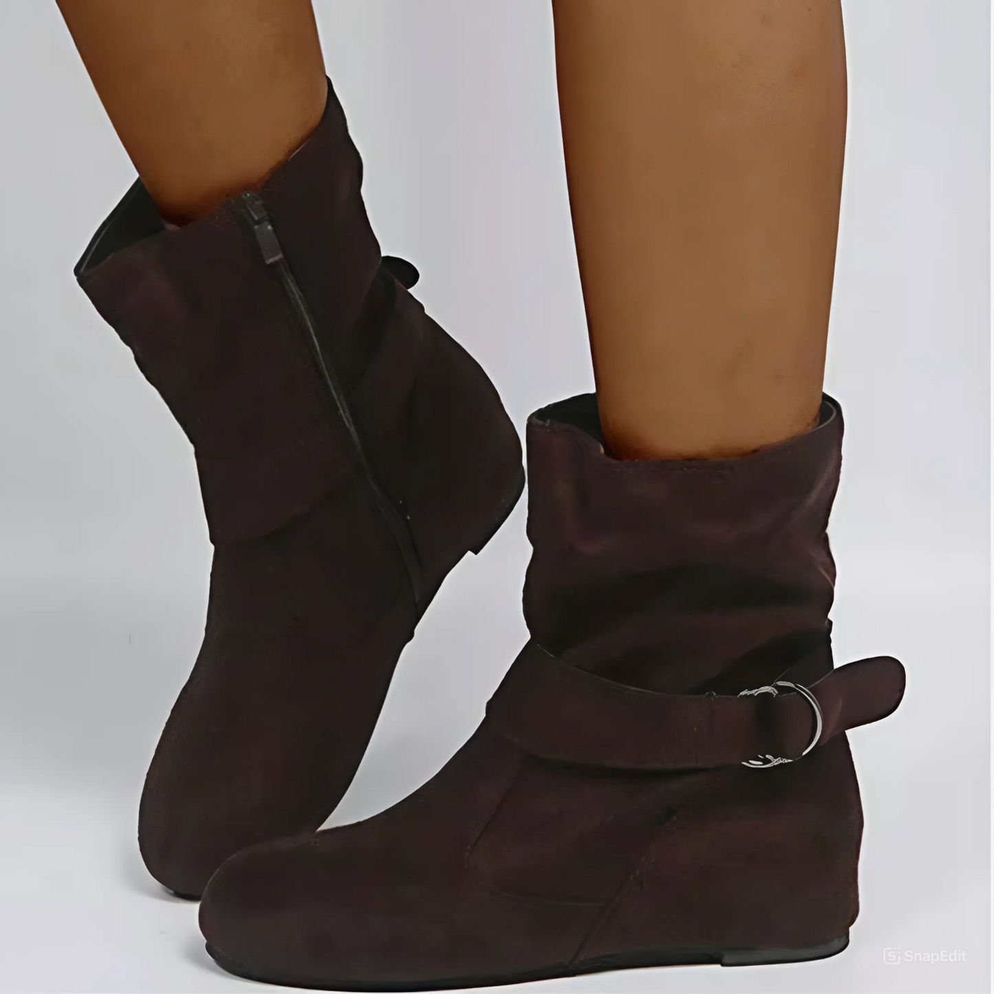 OCW Women Slouchy Boots Comfort Suede Non-slip Casual  Walking Winter Boots OCWShoes