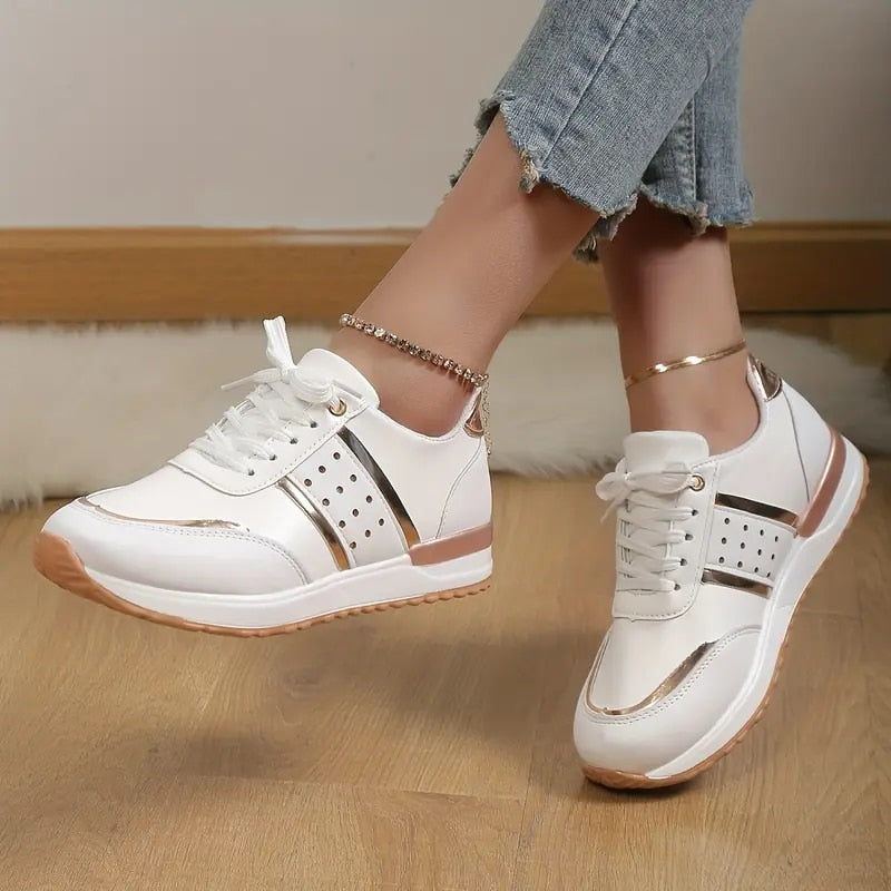OCW Orthopedic Women Shoes Leather Breathable Comfy Summer Platform Sneakers OCWShoes