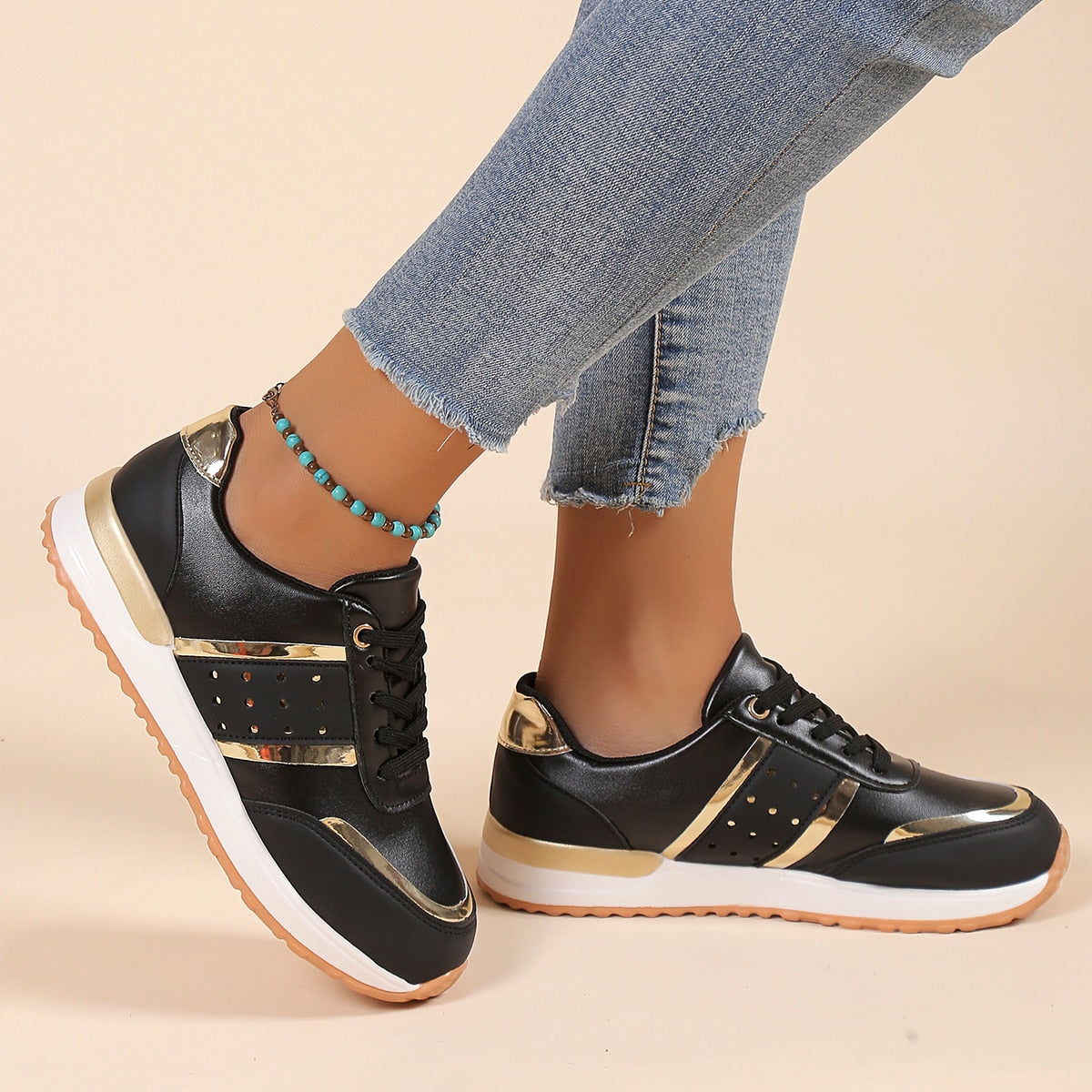 OCW Orthopedic Women Shoes Leather Breathable Comfy Summer Platform Sneakers OCWShoes