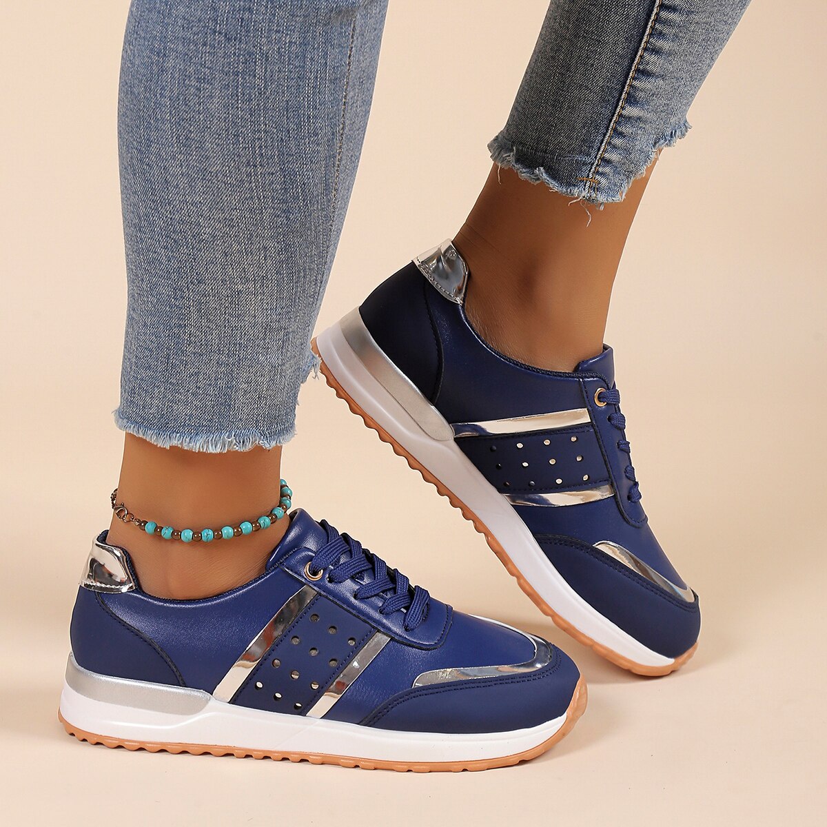 OCW Orthopedic Women Shoes Leather Breathable Comfy Summer Platform Sneakers OCWShoes