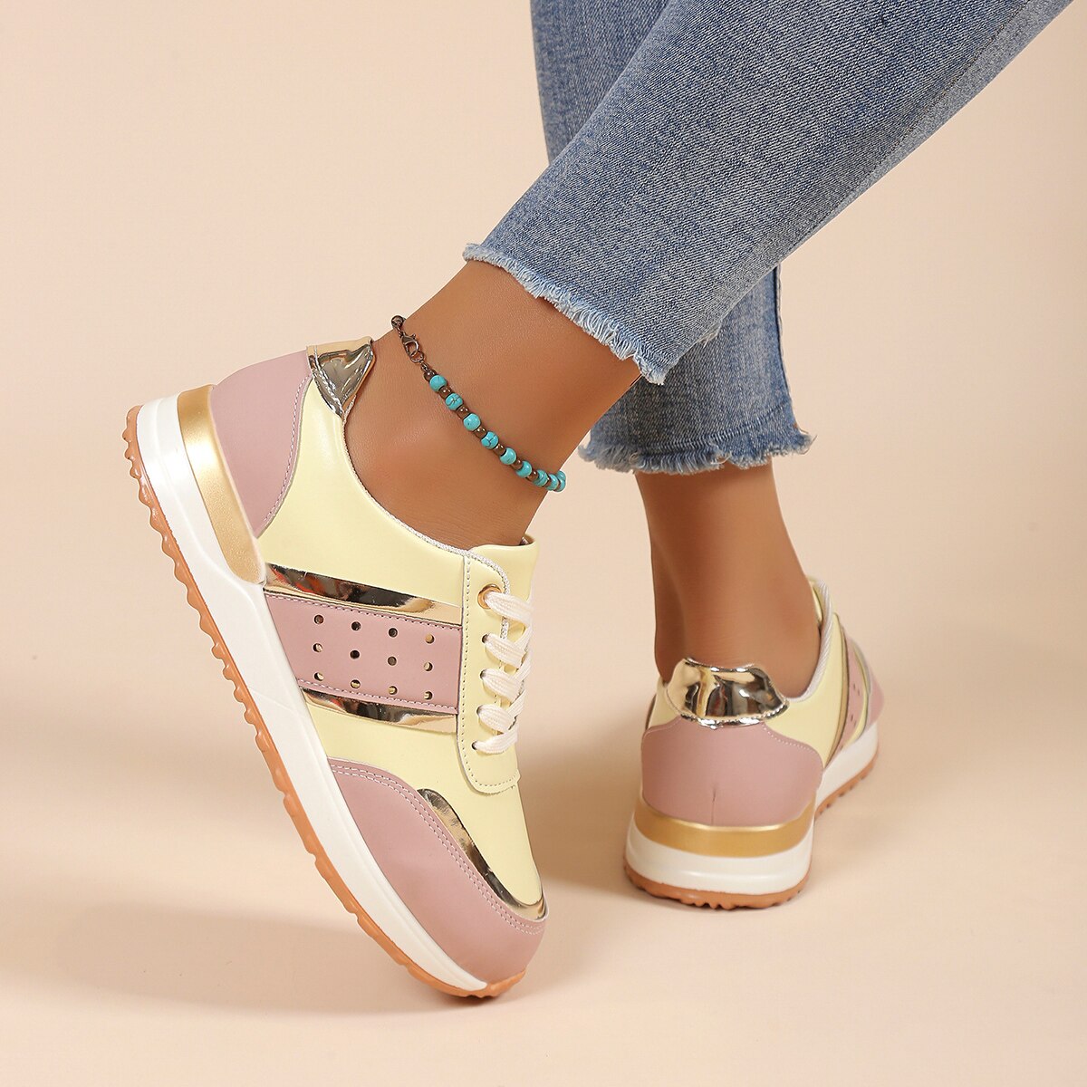 OCW Orthopedic Women Shoes Leather Breathable Comfy Summer Platform Sneakers OCWShoes