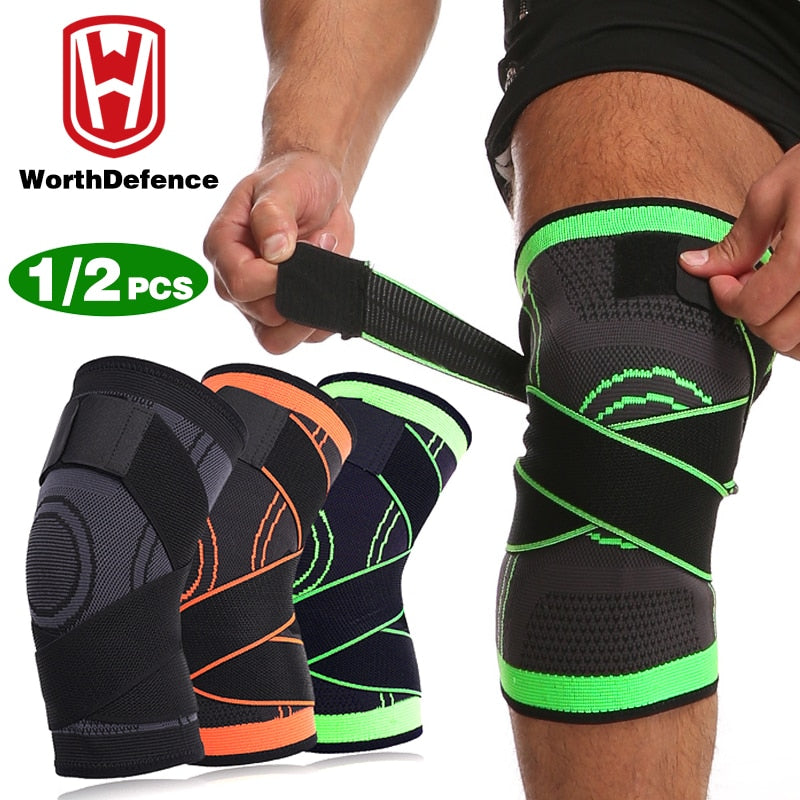 OCW 1 PC Short Knee Pads Support Gym Pressurized Elastic Compression Cross Braces OCWShoes