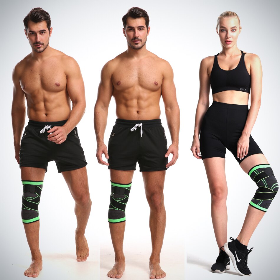 OCW 1 PC Short Knee Pads Support Gym Pressurized Elastic Compression Cross Braces OCWShoes
