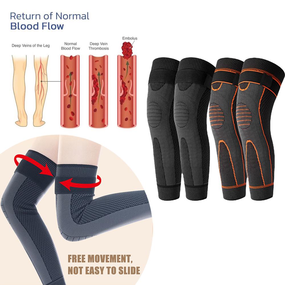 OCW Long Knee Compression Brace Pads Protect Leg Swelling Pain Arthritis Relieve OCWShoes
