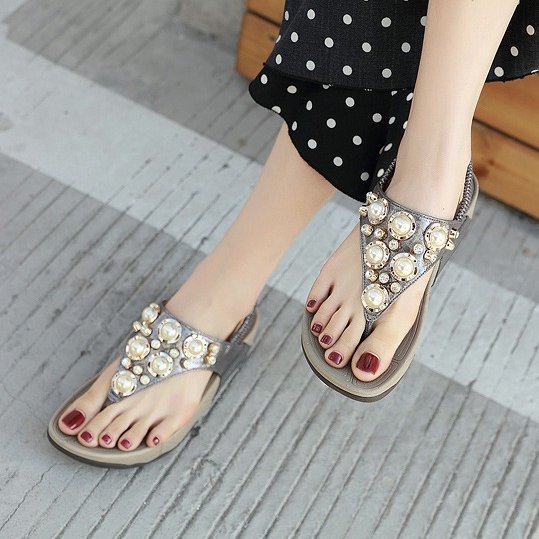 OCW Arch Support Sandals Women Breathable Rhinestone Flip-flops Durable EVA Bling Summer OCWShoes