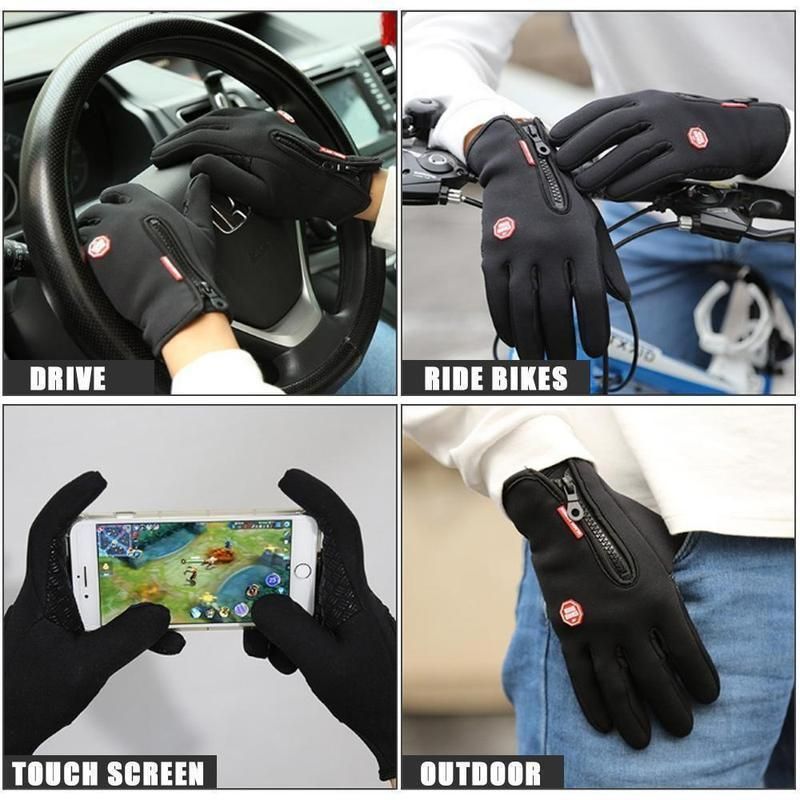 FleekComfy Warm Thermal Gloves Cycling Running Driving Gloves lifepigment