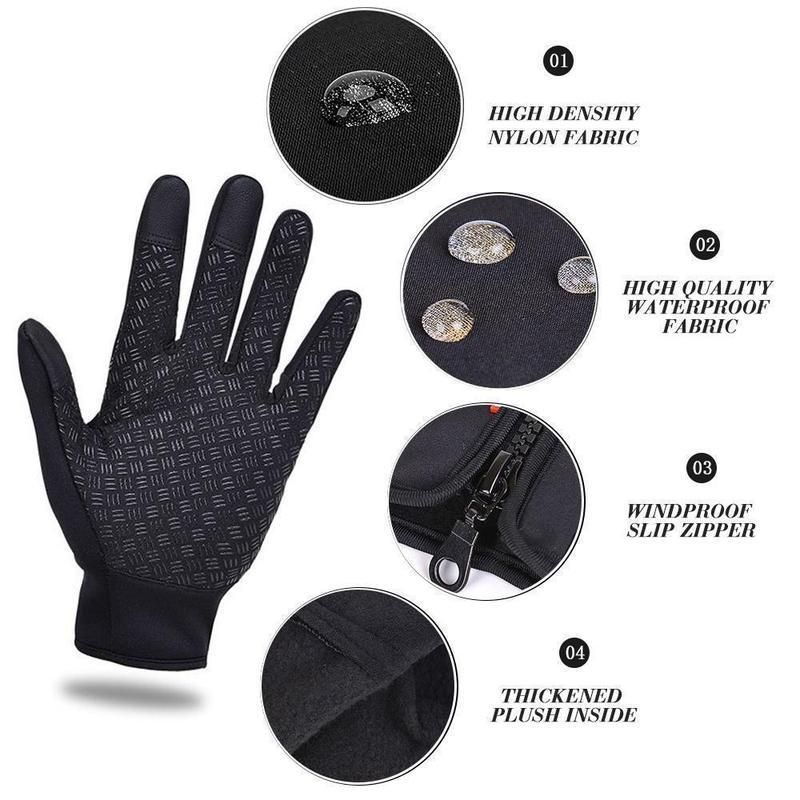 FleekComfy Warm Thermal Gloves Cycling Running Driving Gloves lifepigment