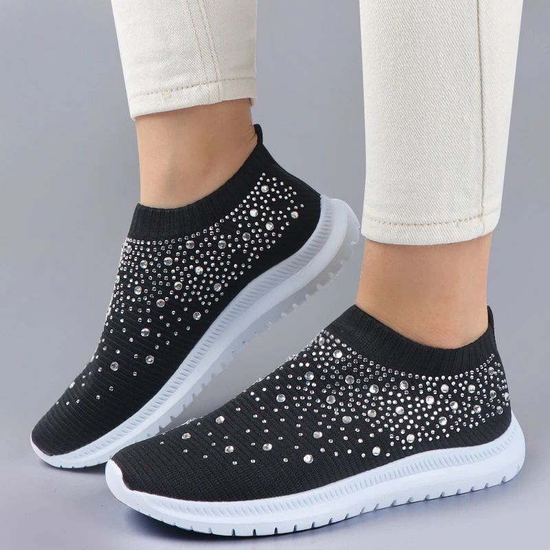 OCW Women Crystal Breathable Slip On Walking Summer Shoes OnCloudWalk