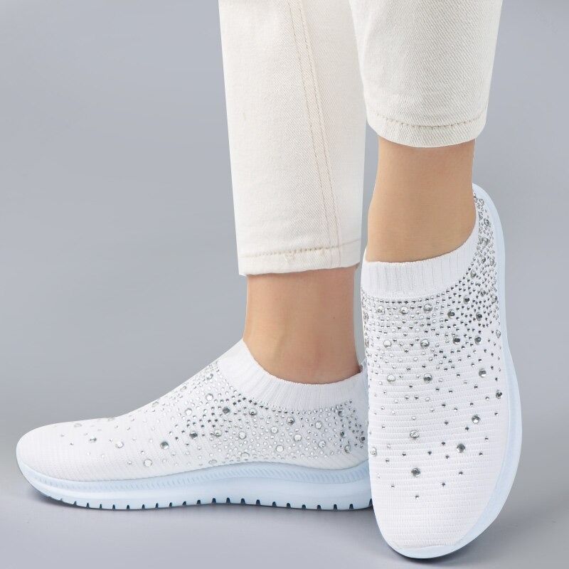 OCW Women Crystal Breathable Slip On Walking Summer Shoes OnCloudWalk