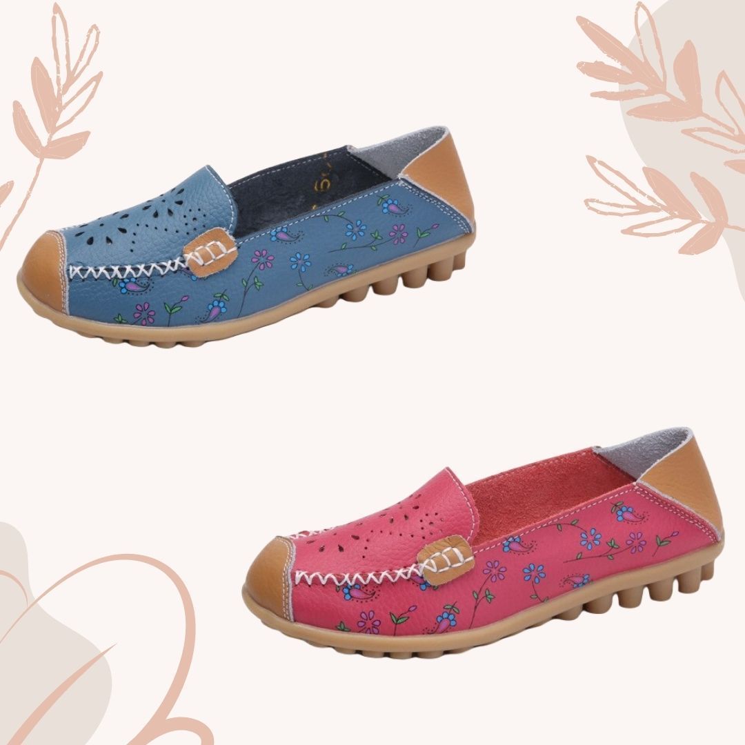 OCW Genuine Leather Flats Women Summer Casual Loafers OCWShoes