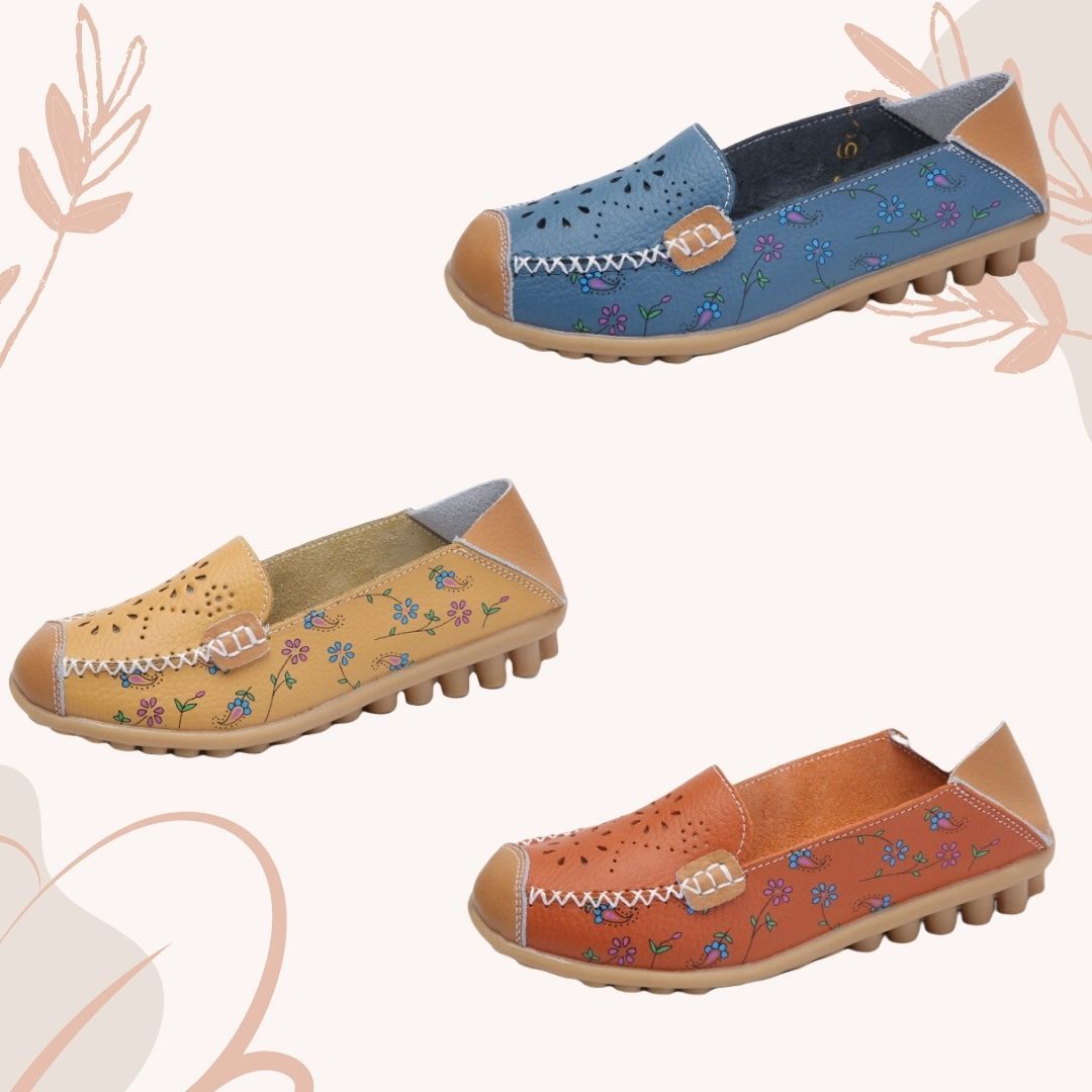 OCW Genuine Leather Flats Women Summer Casual Loafers OCWShoes