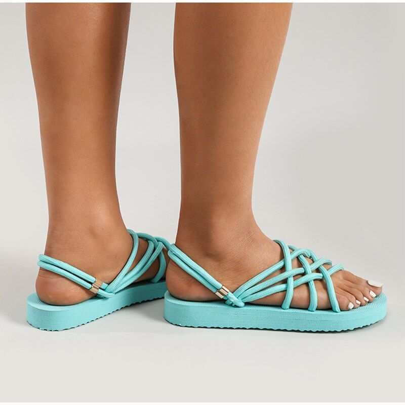 OCW Summer Women Braided Rope Comfortable Casual Sandals OCWShoes