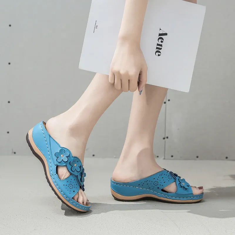 OCW Women Soft Leather Comfortable Vintage Sandals OCWShoes