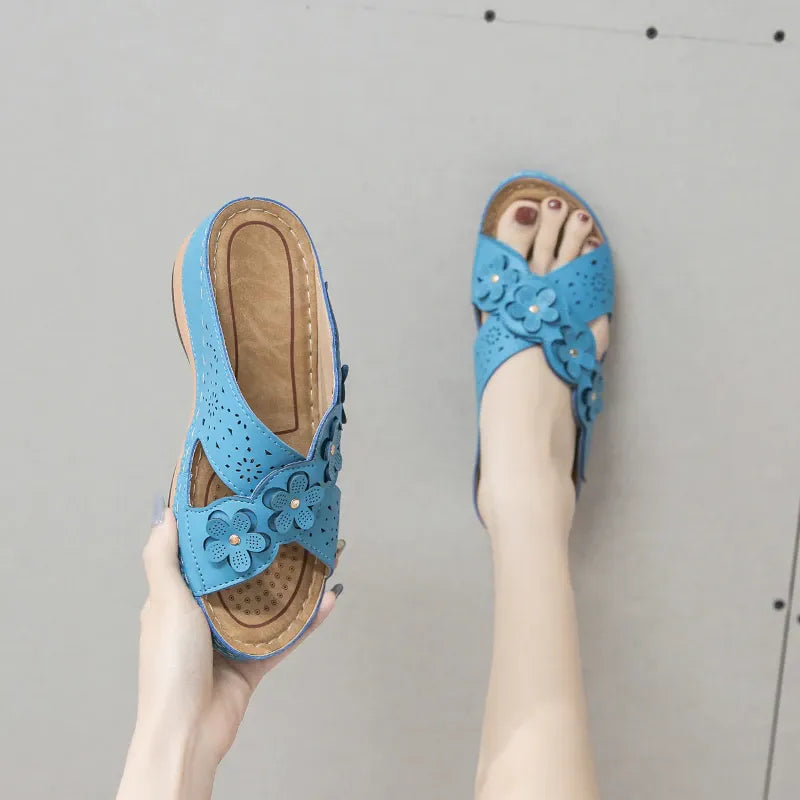 OCW Women Soft Leather Comfortable Vintage Sandals OCWShoes