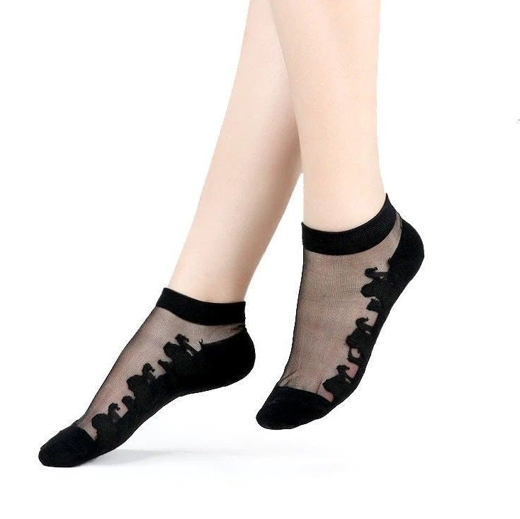 OCW Women Socks Soft Stretchable Comfortable Pure Silk Design (Set 10 Pairs) OCWShoes