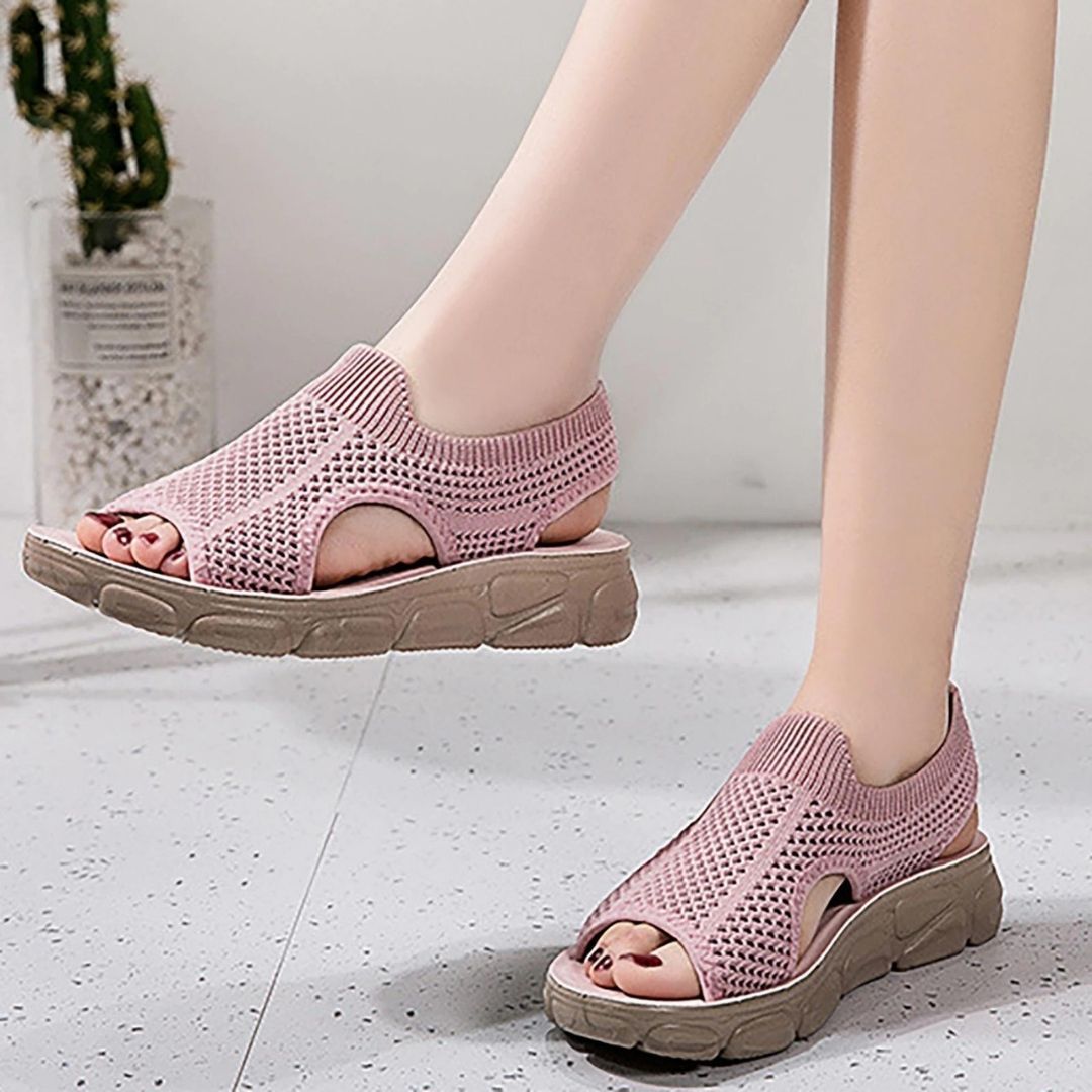 OCW Women Breathable Hollow Out Comfortable Roman Sandals OCWShoes