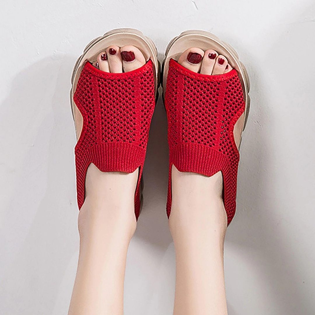 OCW Women Breathable Hollow Out Comfortable Roman Sandals OCWShoes