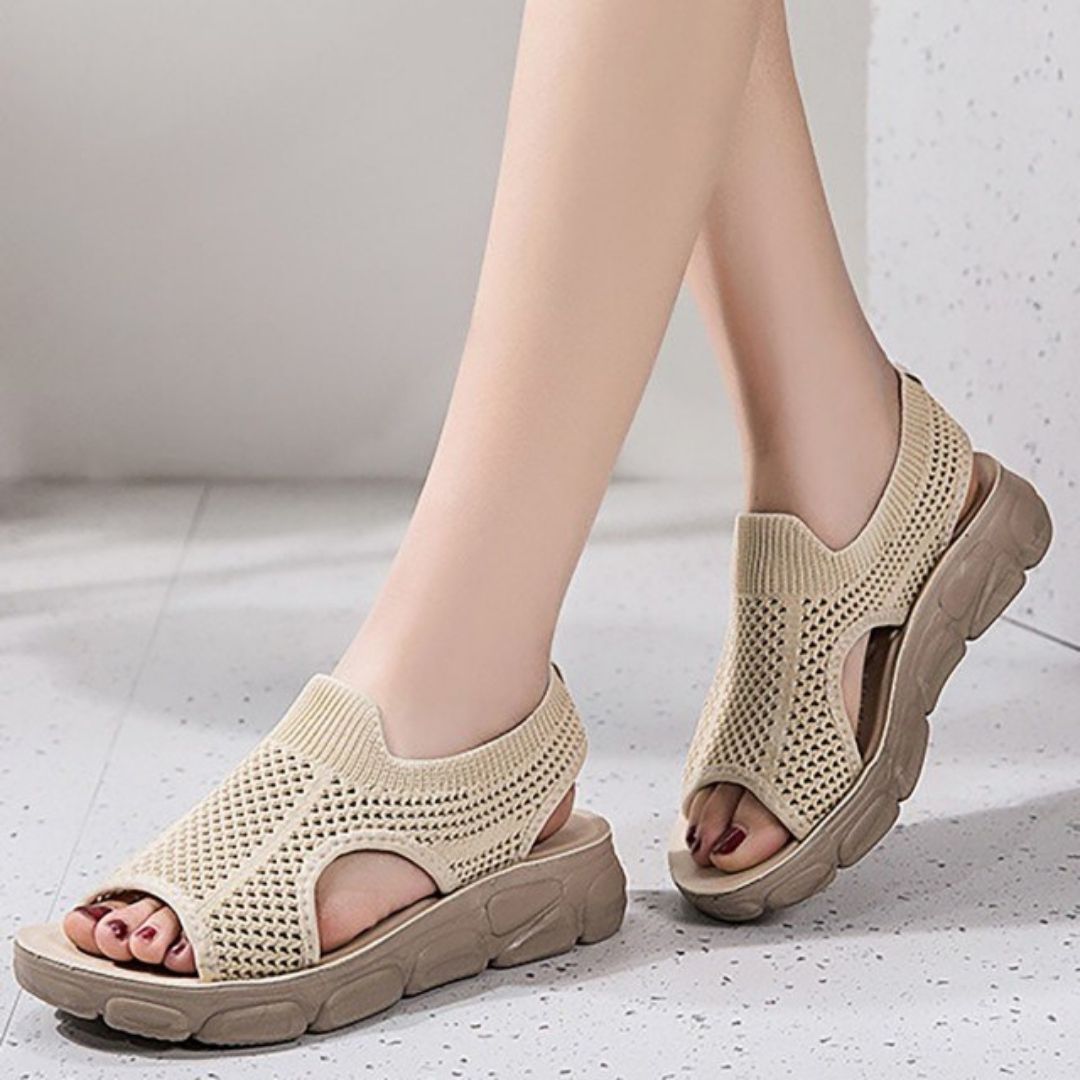 OCW Women Breathable Hollow Out Comfortable Roman Sandals OCWShoes