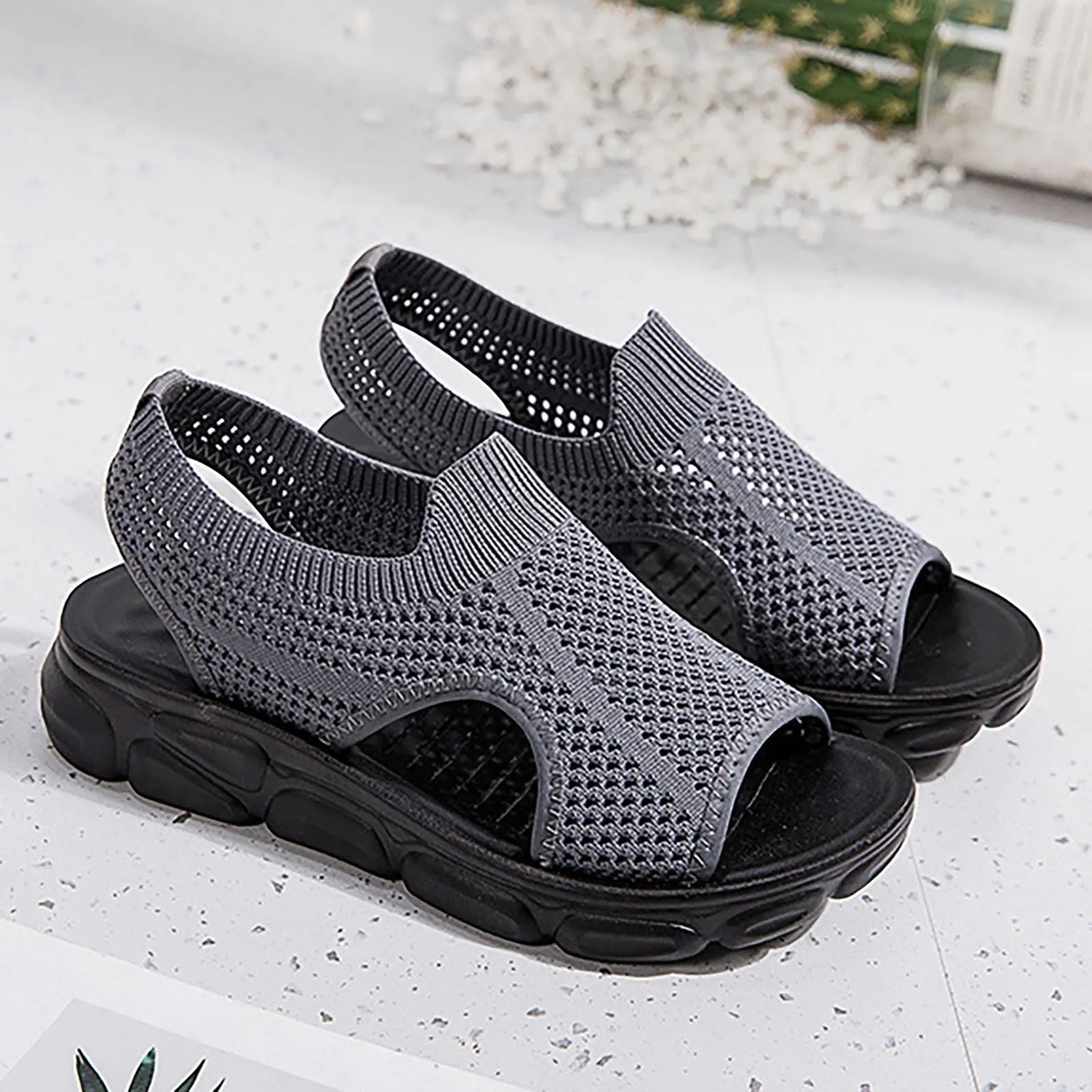 OCW Women Breathable Hollow Out Comfortable Roman Sandals OCWShoes