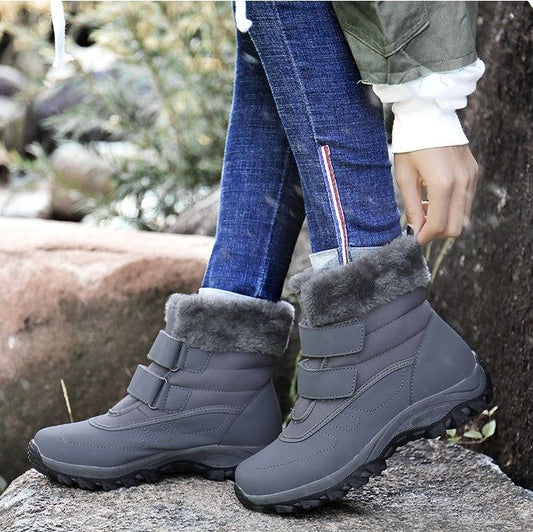OCW Orthopedic Women Thick Fur Padded Boots Cozy Outdoor Waterproof Winter Shoes