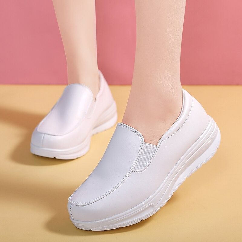 OCW Leather Orthopedic Slip-ons For Women Comfortable Nurse Shoes