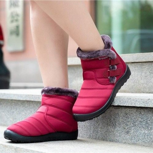 OCW Orthopedic Waterproof Boots For Women Fur Plush Keep Warm Winter Non-slip Soles