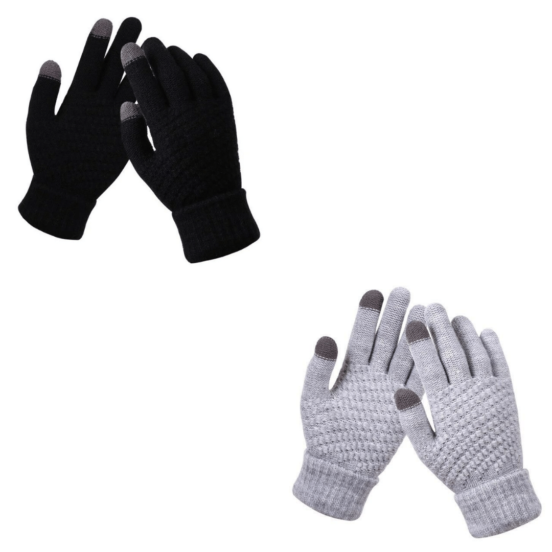 OCW Unisex Warm Winter Gloves Cashmere Thick Knitted Touch Screen