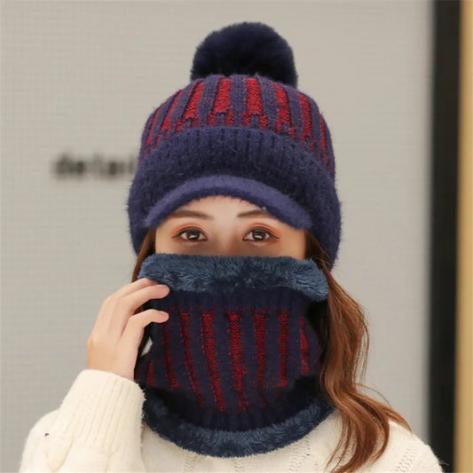 OCW Women Knitted Beanie Skullies Thick Warm Inside Convenient Winter Hats OCWShoes