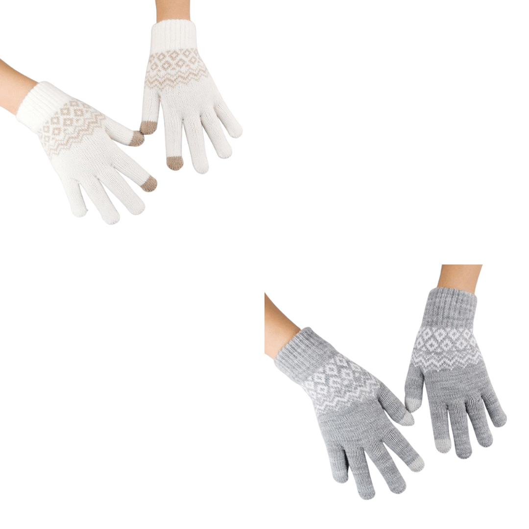 OCW Touch Screen Gloves Thick Knitted Thermal Winter Full Finger Design