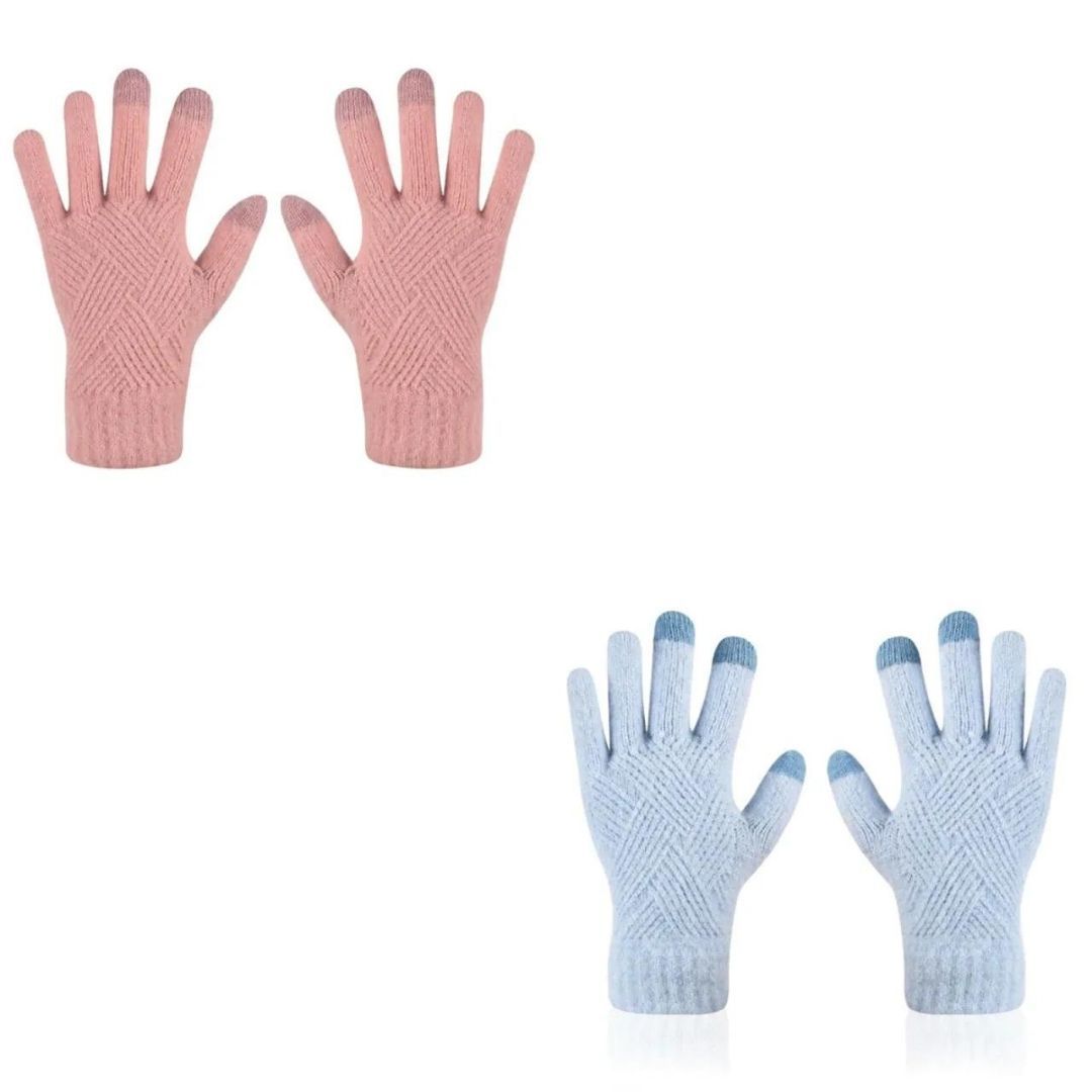 OCW Unisex Cotton Full Fingers Thick Warm Touch Screen Winter Gloves OCWShoes