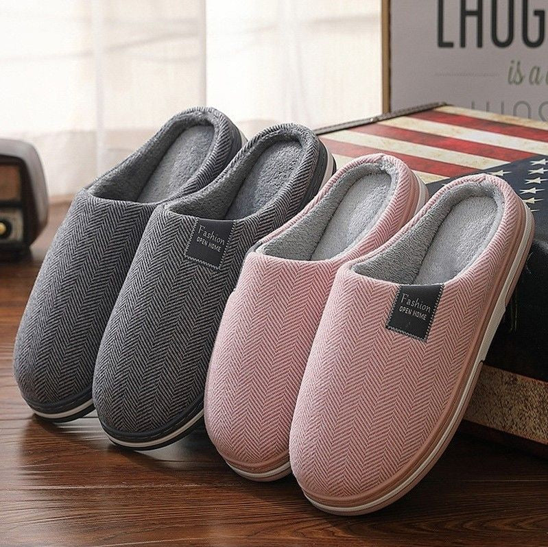 OCW Winter Women Home Slippers Soft Sole Keep Warm Plush Cotton Non-slip Indoors OCWShoes
